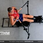 Aram and Charley demonstrating proper rowing rhythm on the BIOROWER PRO during beginner rowing technique session