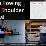 Rower demonstrating subtle inside arm suspension in sweep rowing on the BioRower PRO
